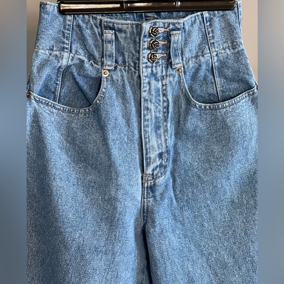 80’s/90’s PEPE JEANS, Denim High-Waisted, Baggy, Tapered Jeans -Women’s Size 24” - Picture 4 of 11